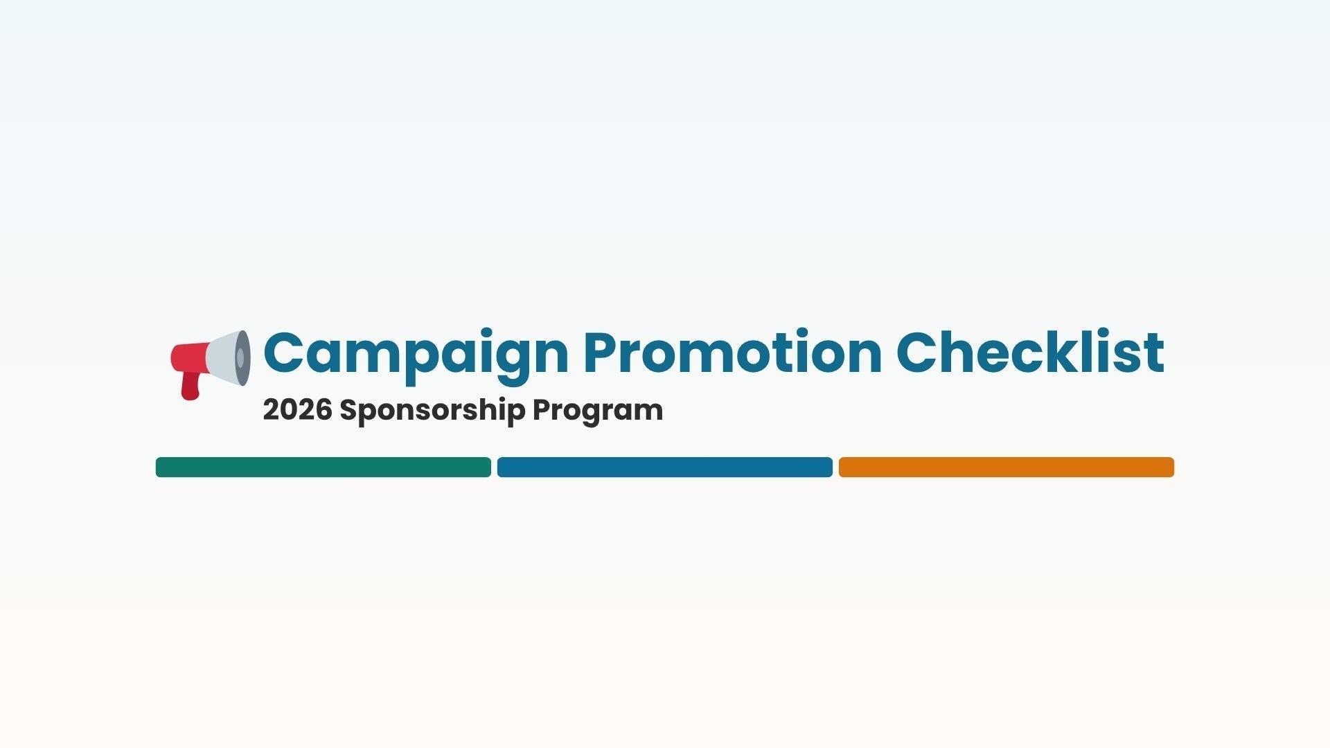 Campaign Promotion Checklist