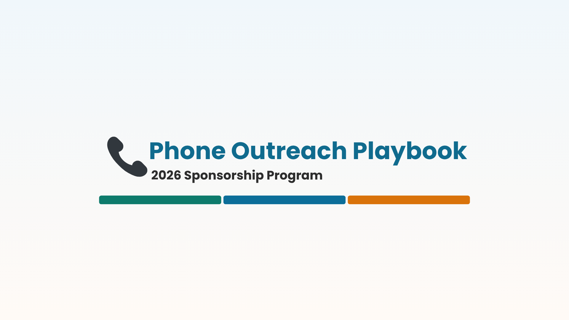 Phone Outreach Playbook