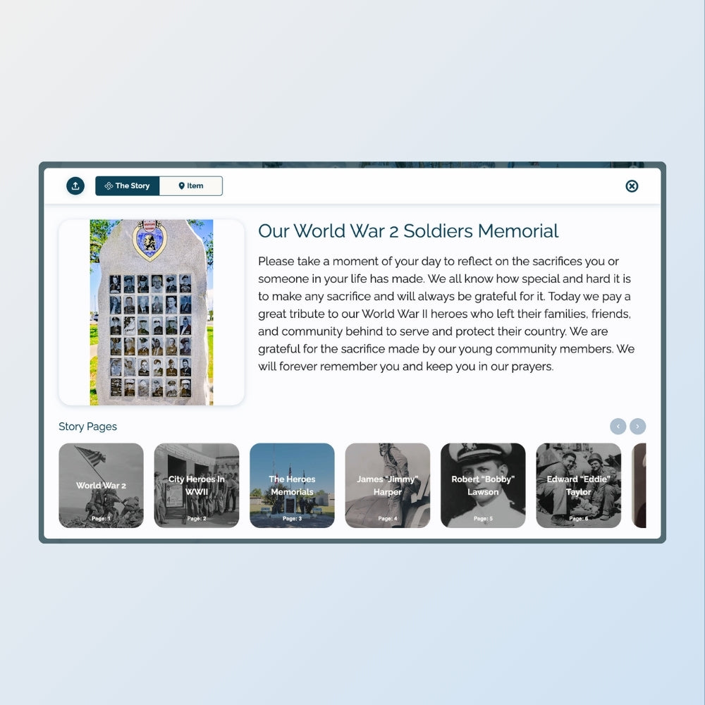 Veterans Story: Our World War 2 Soldiers Memorial