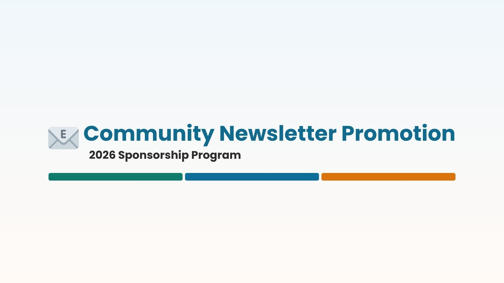 Community Newsletter Promotion