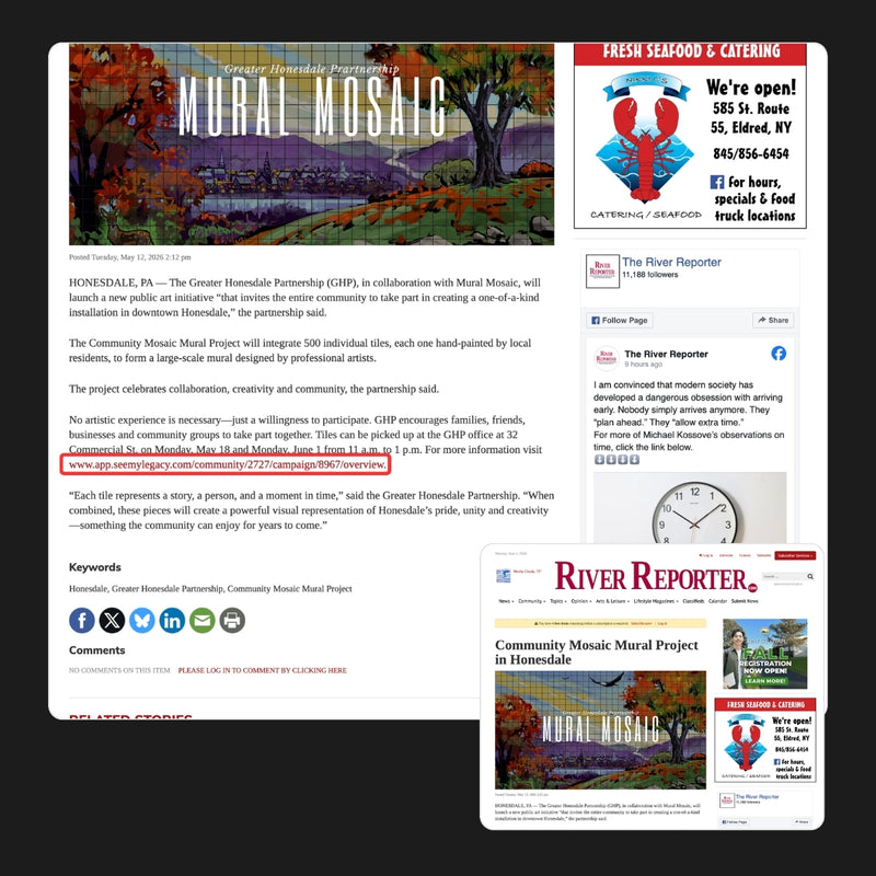Community Mosaic Mural Project in Honesdale