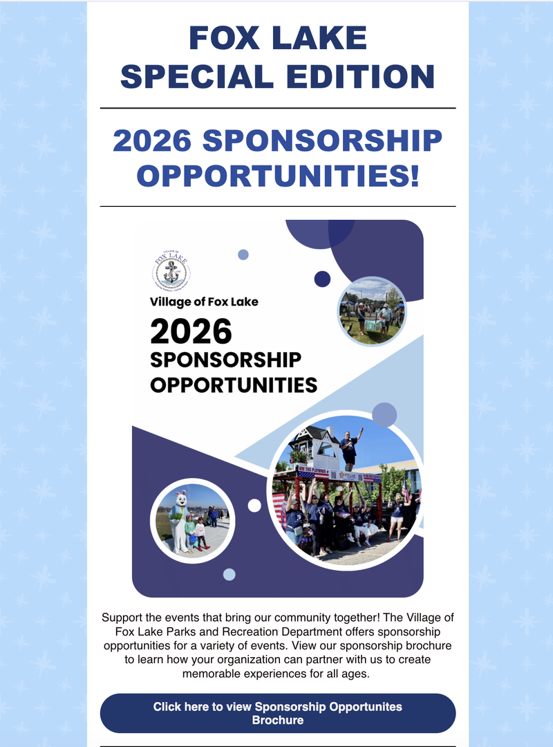Promoting their 2026 Sponsorship Opportunities