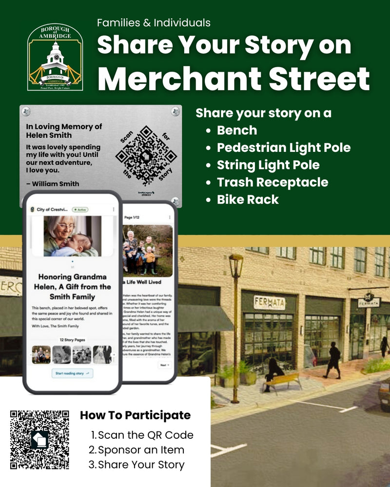 Share Your Story on Merchant Street: Naming Rights Flyer with QR Code