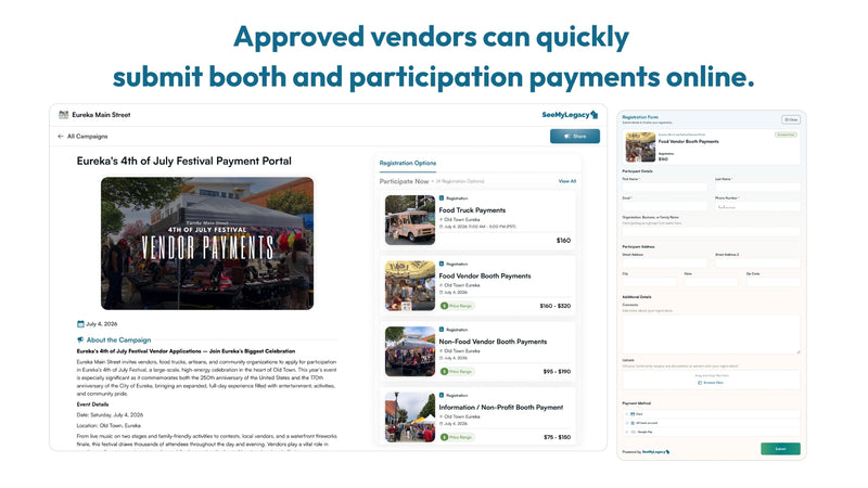 Festival Vendor Payment Portal Post Approval