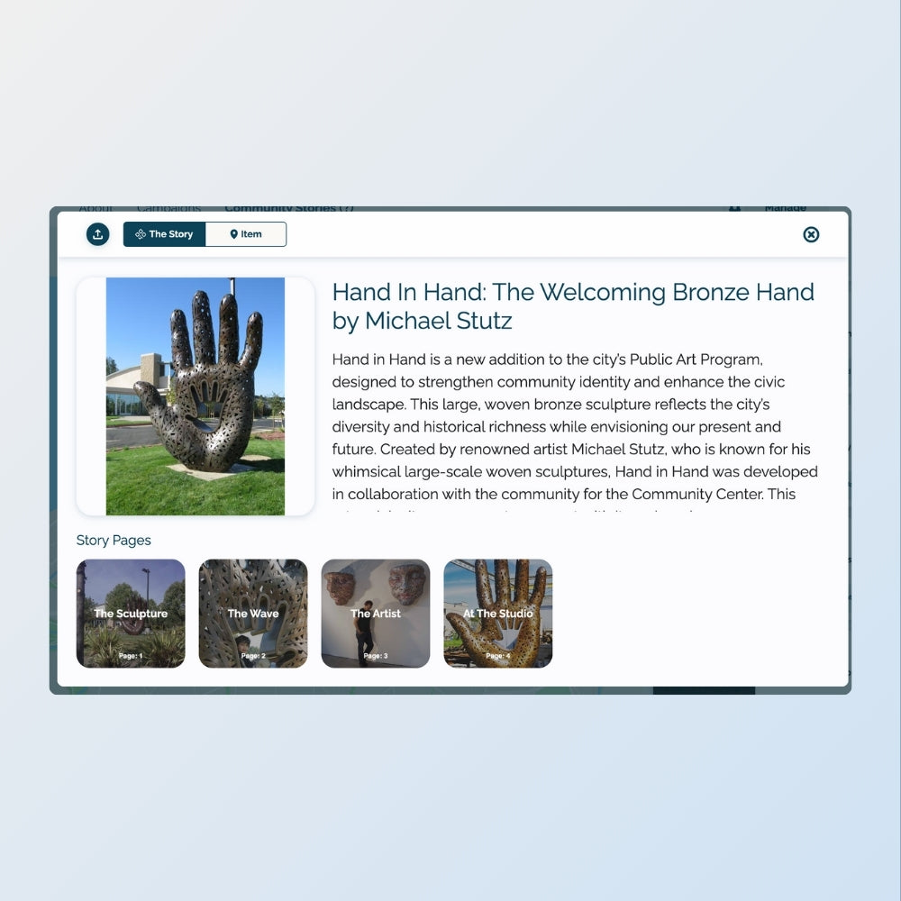 Hand In Hand: The Welcoming Bronze Hand by Michael Stutz