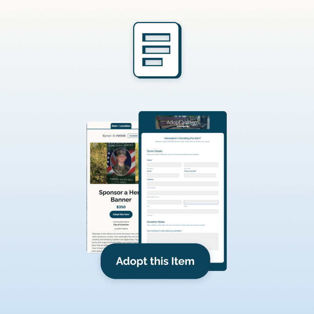 SeeMyLegacy Adopt and Item Interest Form