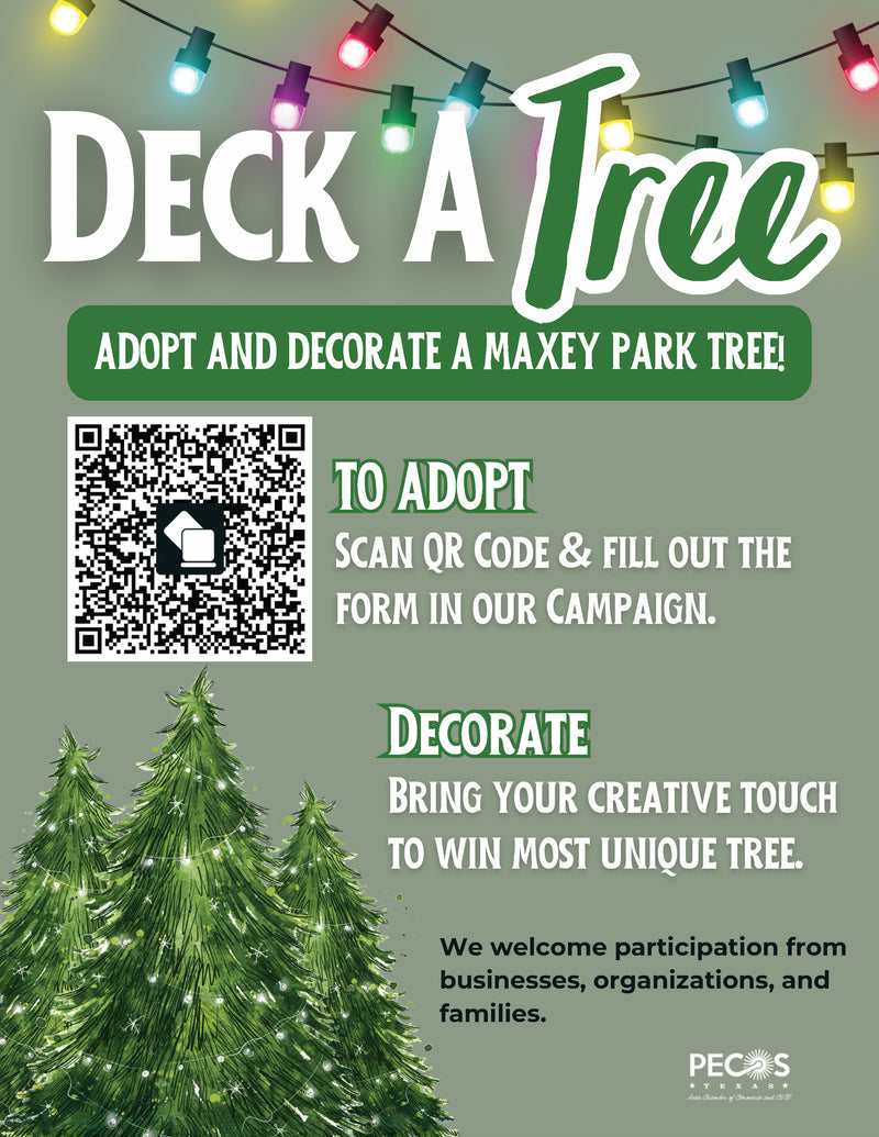 Decorate a Tree Registration Flyer Inviting Registration with QR Code