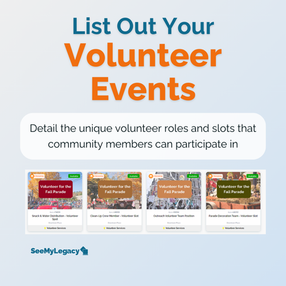 Fall Parade Volunteer Event Template