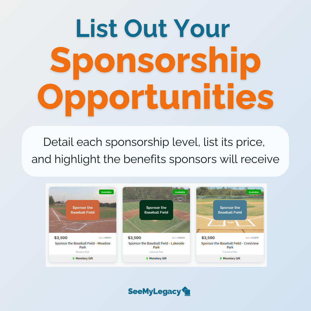 Baseball Field Sponsorship Opportunities Template