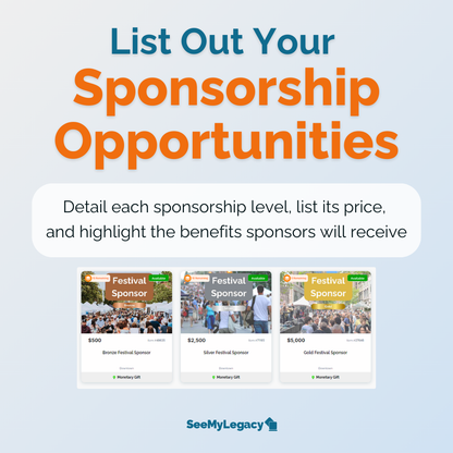 Community Festival Sponsorships Template